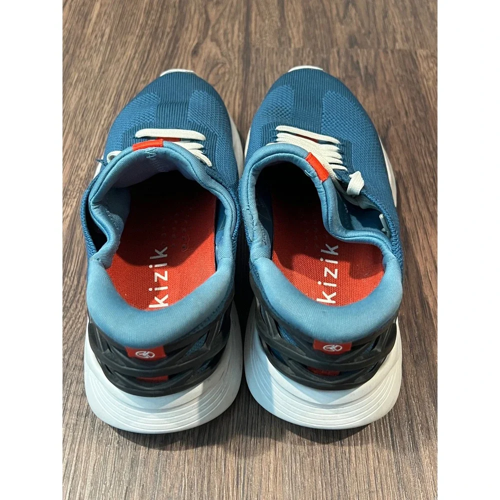 Kizik Lima Deep Sea Blue Hands Free Slip On Sneakers Mens 5.5 Womens 7 F.A.S.T.